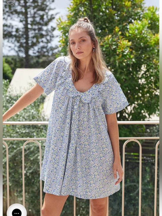 Piyama Other - Piyama Cotton Penelope Scalloped Collar Floral Lounge Dress XXL NWOT